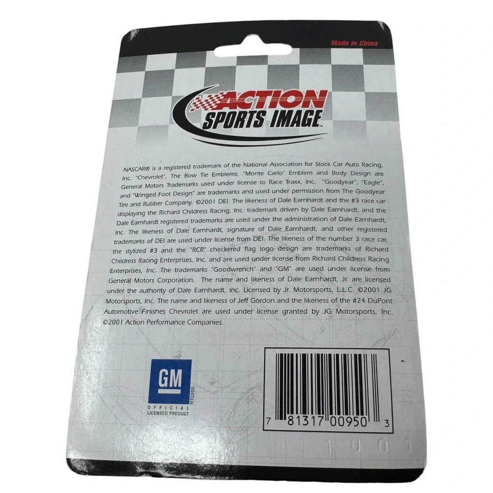 2001 Dale Earnhardt #3 Goodwrench NASCAR Magnetic Racers Action Sports NIP